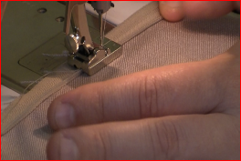 Inserting a concealed zipper