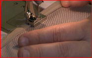 Inserting a concealed zipper