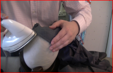 Pressing a sleeve into shape